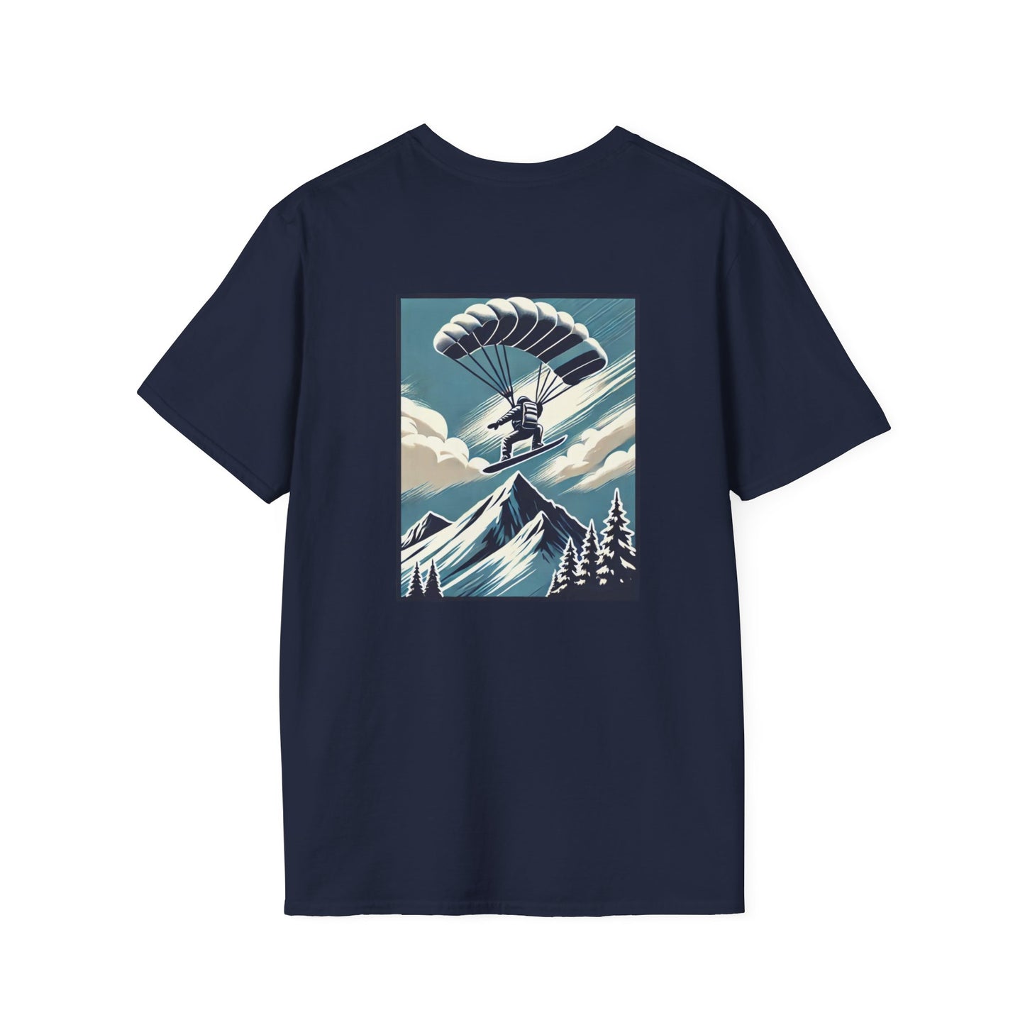 Snowboarder with Parachute