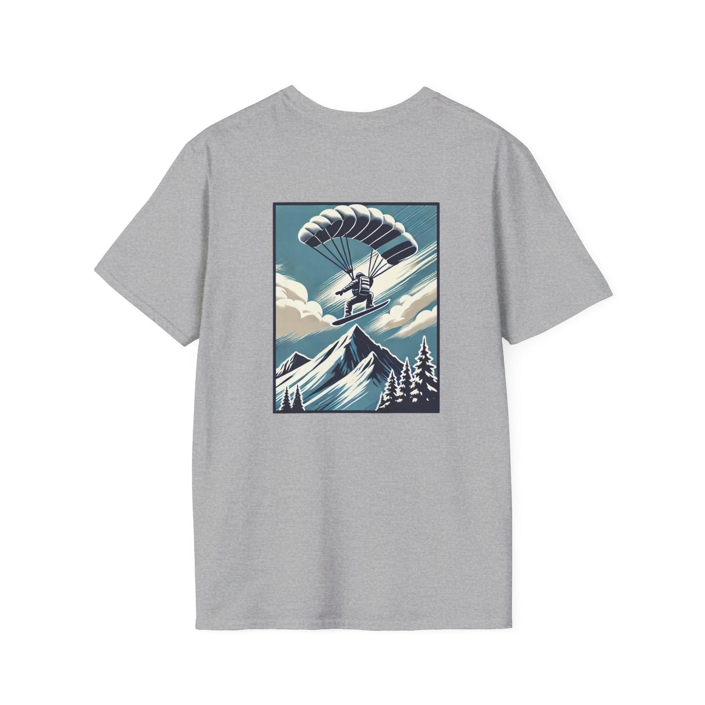 Snowboarder with Parachute