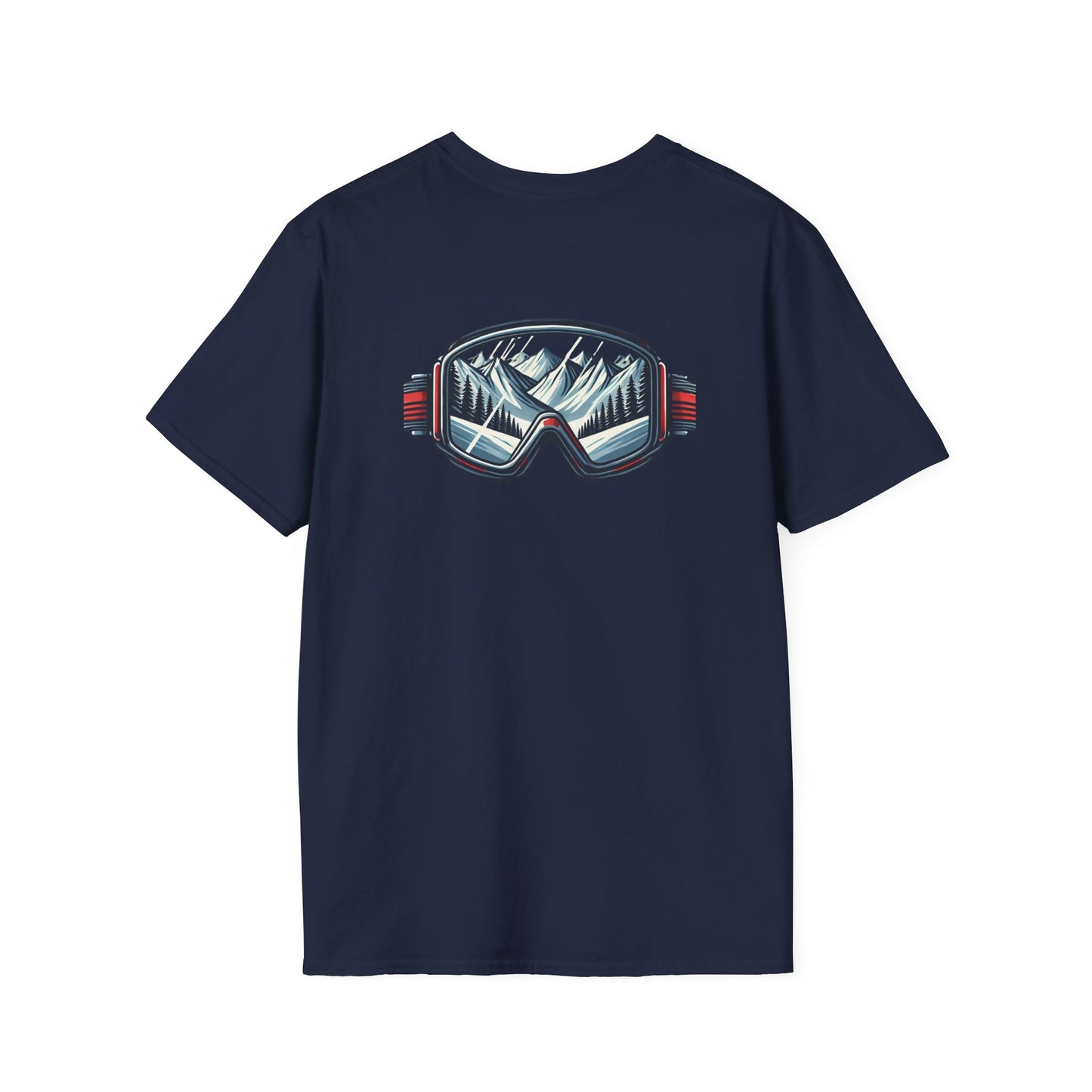 Blue and Red Snowboarding Goggles