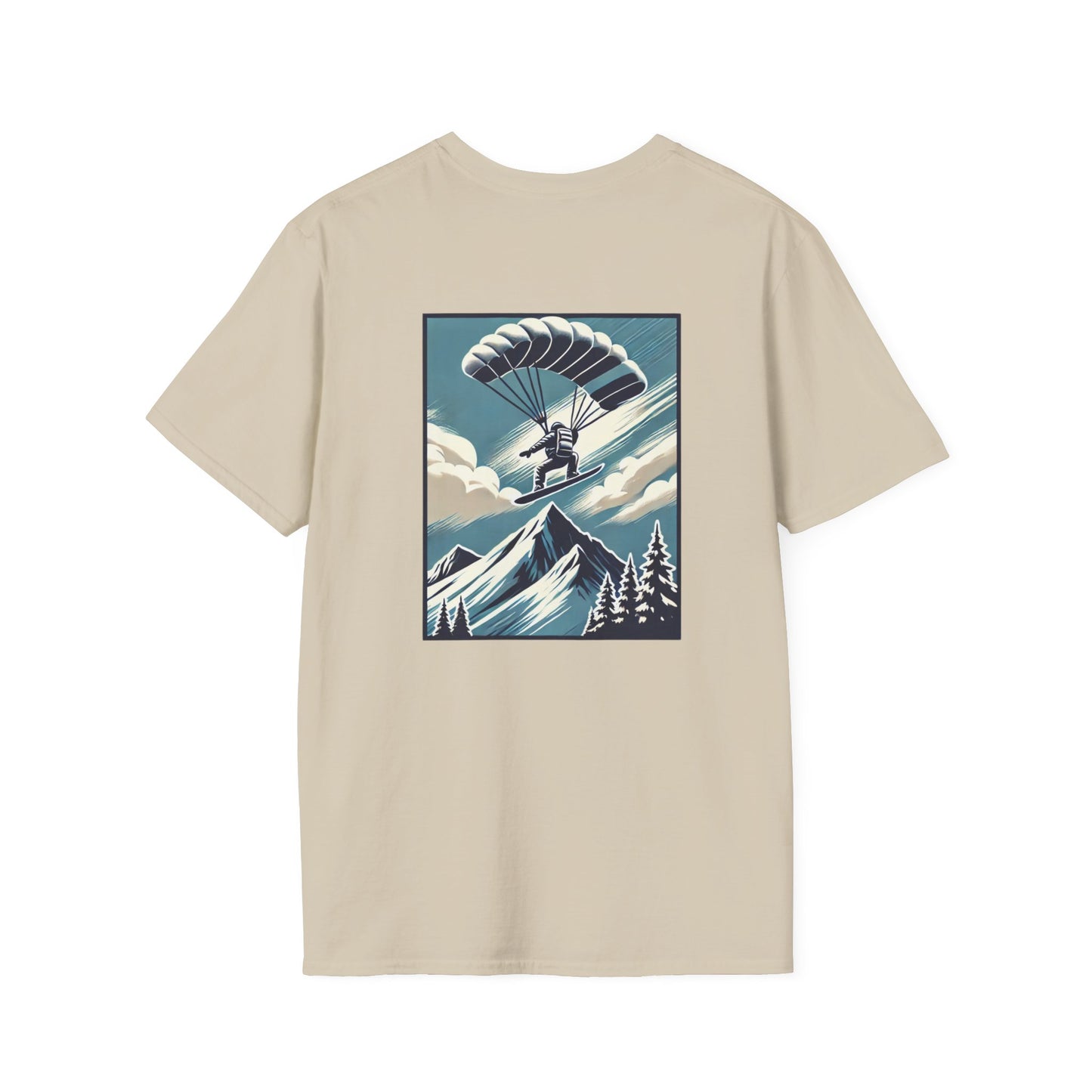 Snowboarder with Parachute