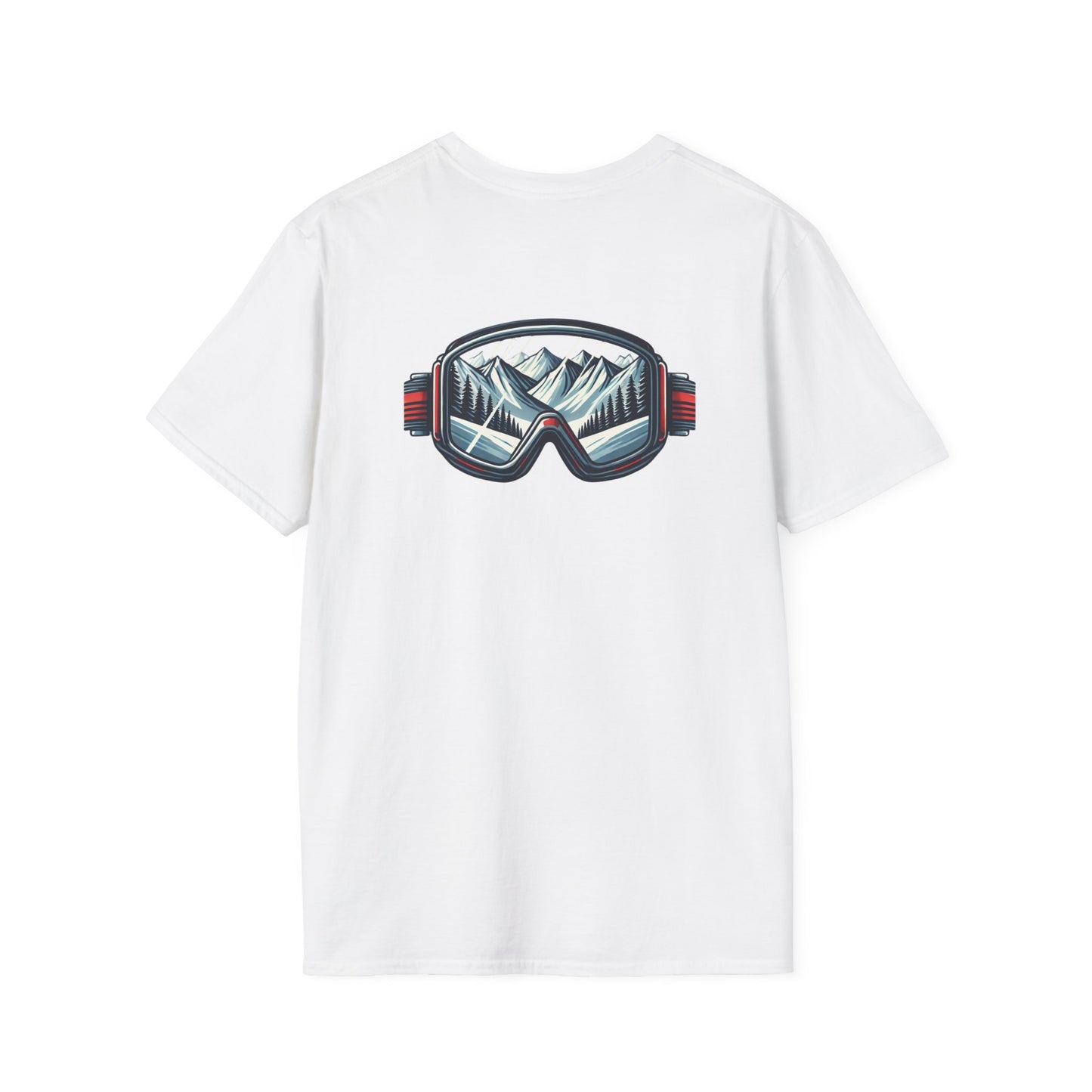 Blue and Red Snowboarding Goggles