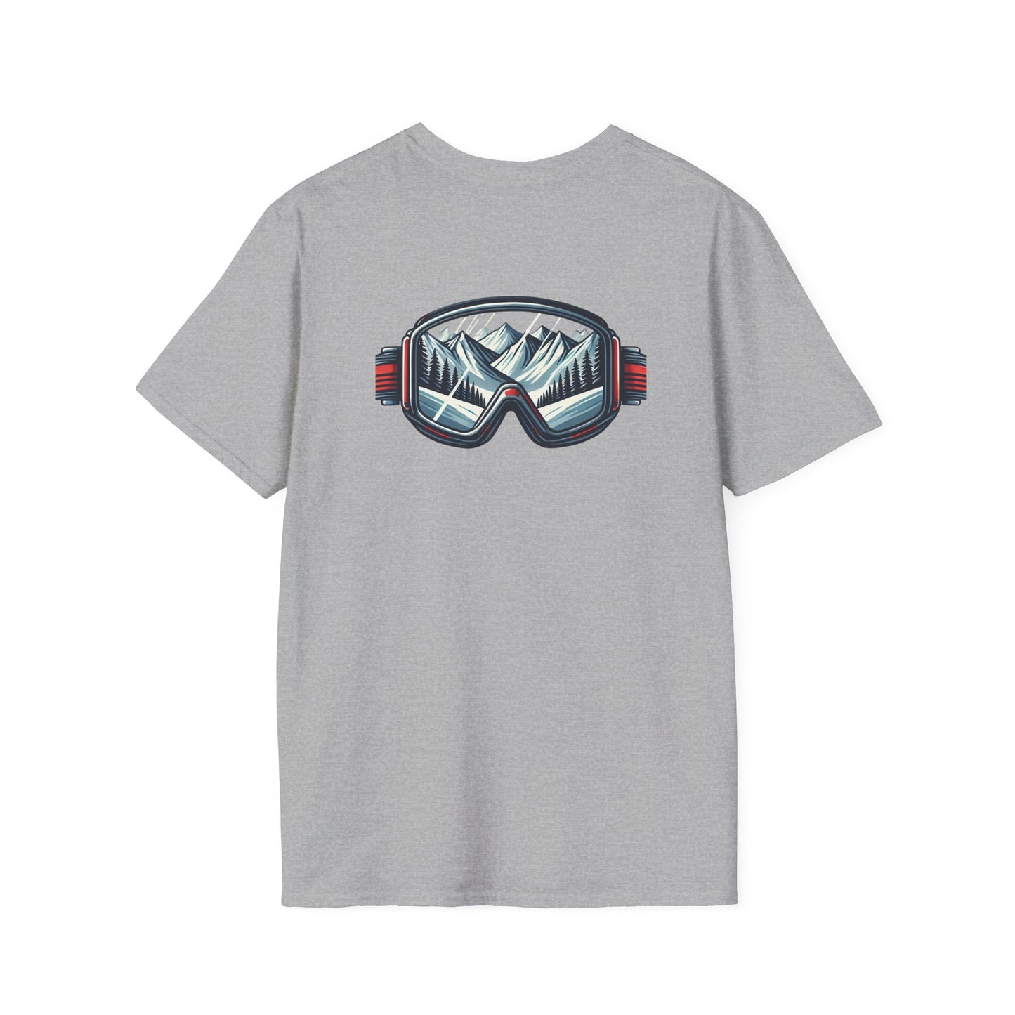 Blue and Red Snowboarding Goggles