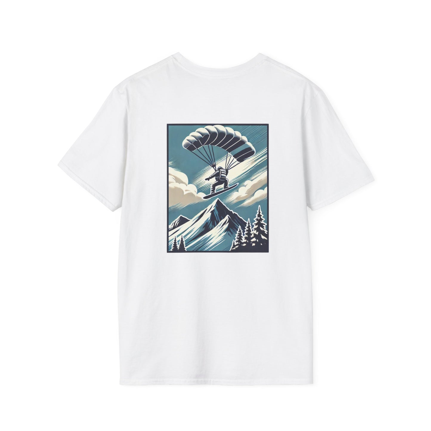 Snowboarder with Parachute