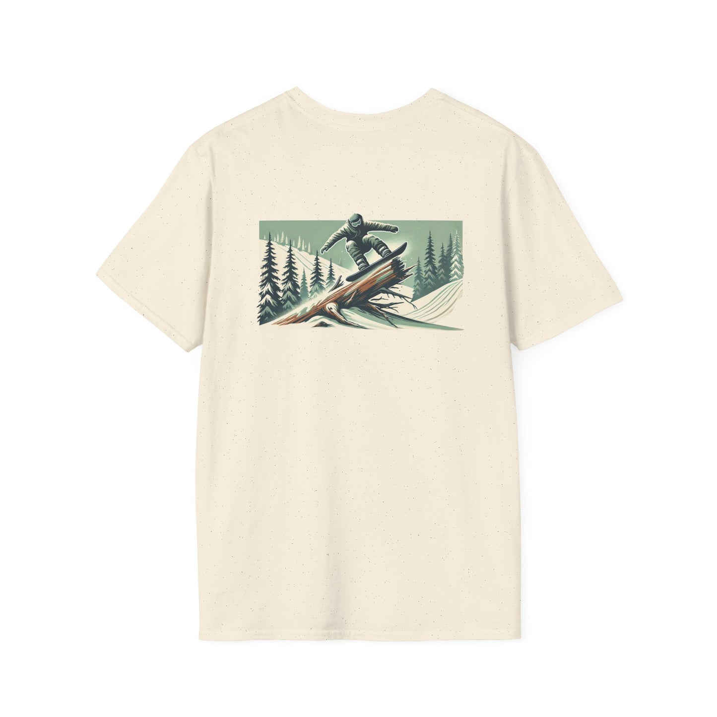 Snowboarder on Tree Rail