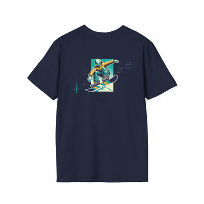 Snowboarder T-Shirt - Yellow and Blue Jacket Design