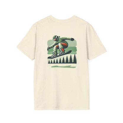 Snowboarder Tree Jump Softstyle T-Shirt