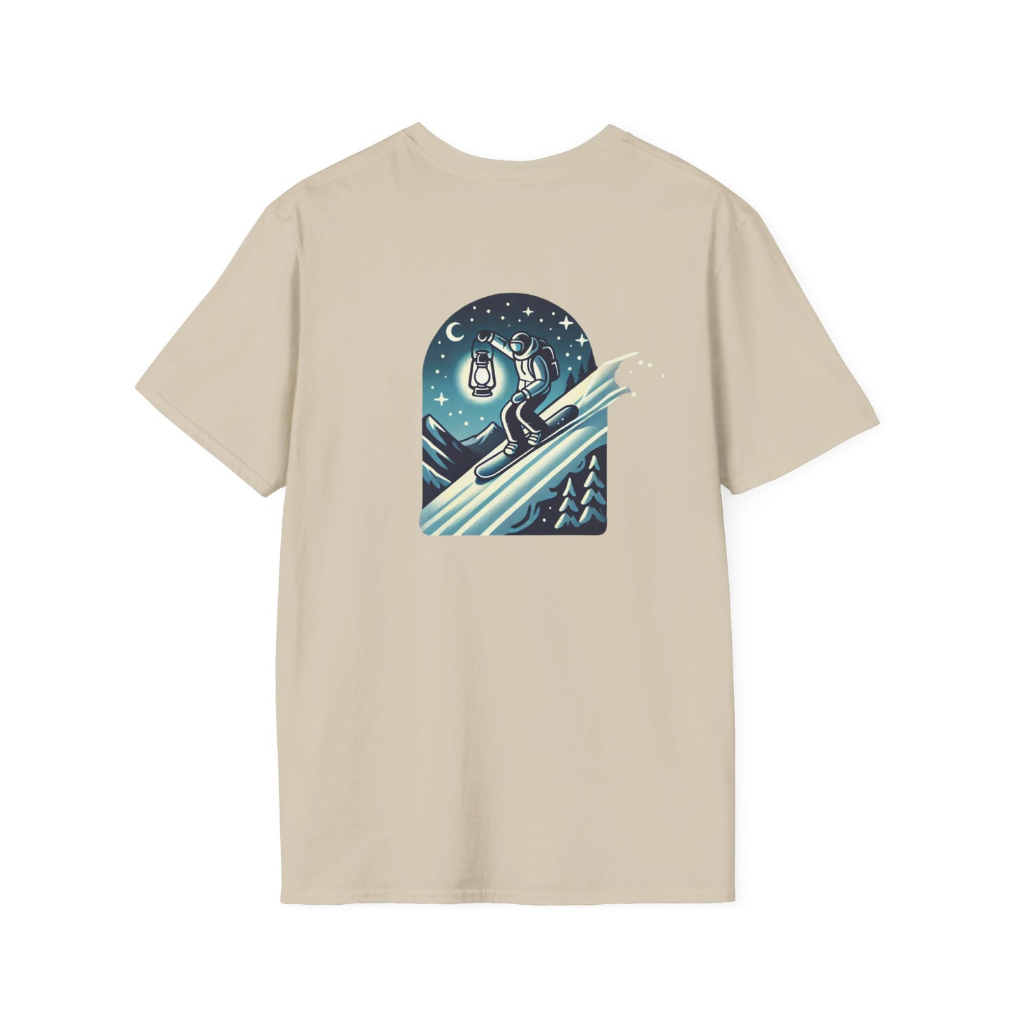 Snowboarder with Lantern