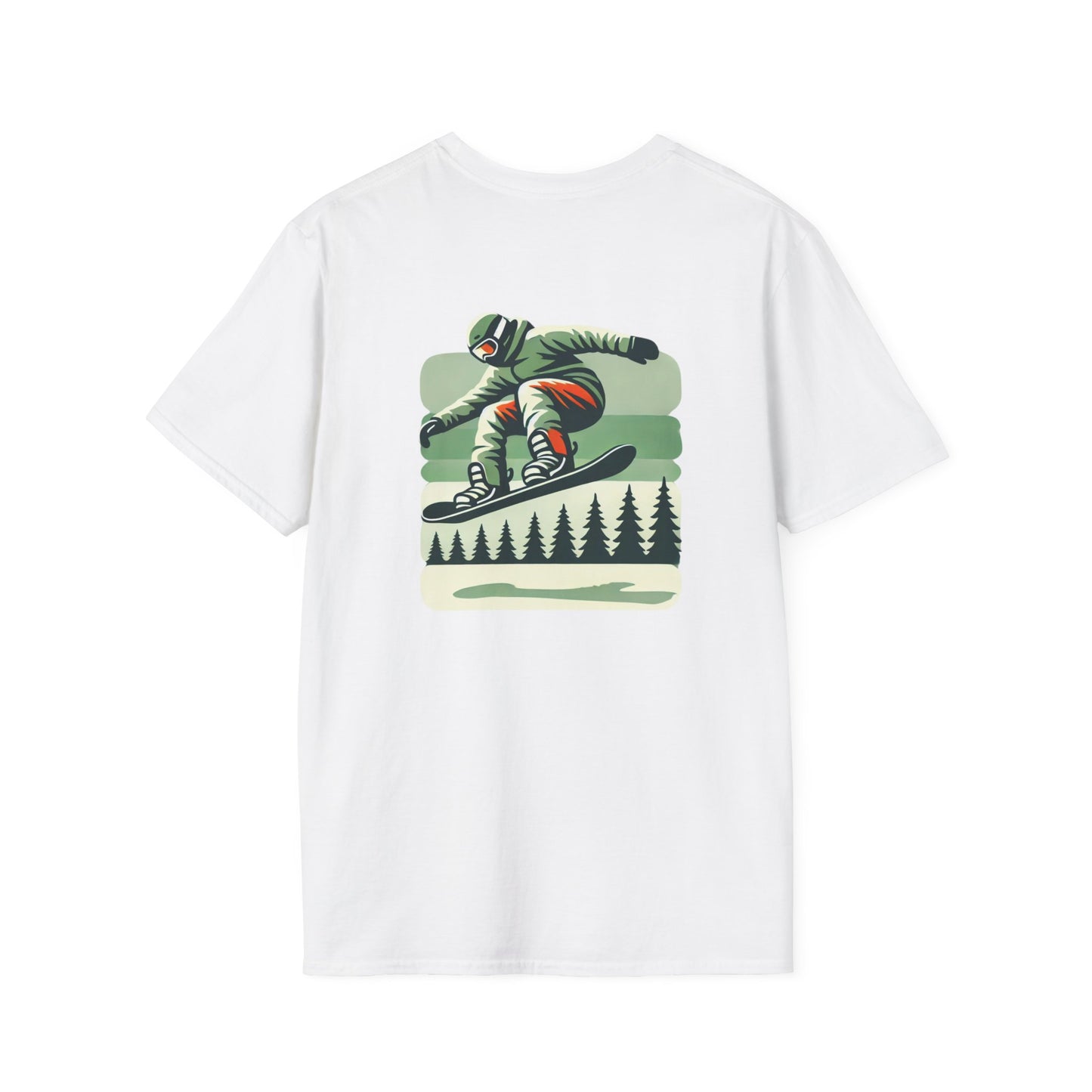 Snowboarder Tree Jump Softstyle T-Shirt