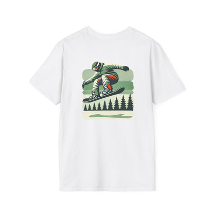 Snowboarder Tree Jump Softstyle T-Shirt