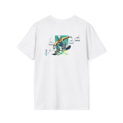 Snowboarder T-Shirt - Yellow and Blue Jacket Design