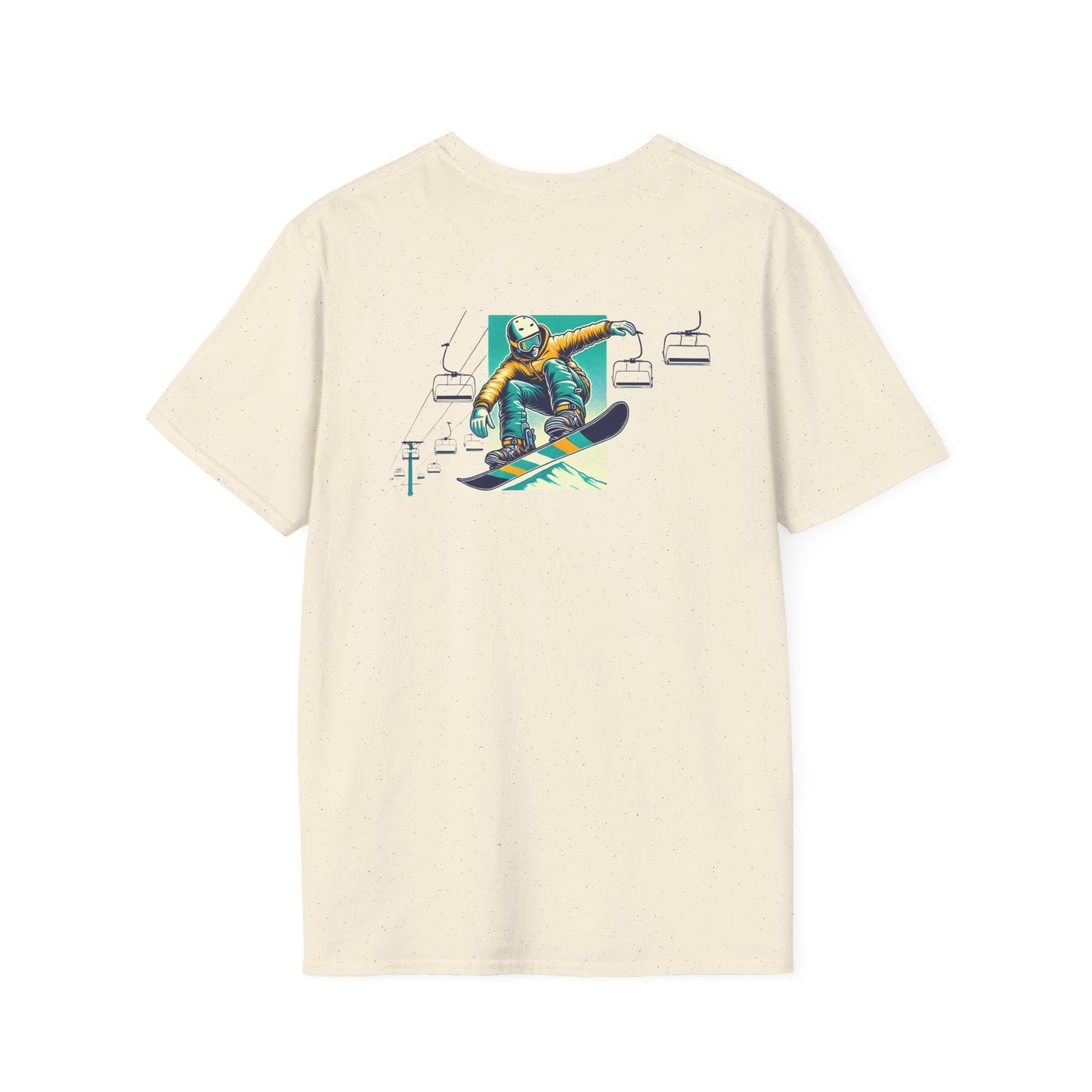 Snowboarder T-Shirt - Yellow and Blue Jacket Design