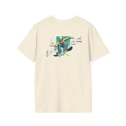 Snowboarder T-Shirt - Yellow and Blue Jacket Design