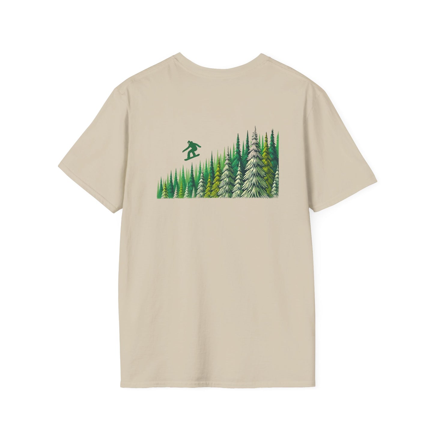 Snowboarder Over Treeline T-Shirt