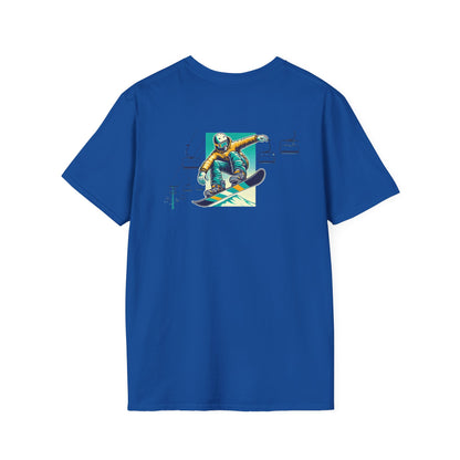 Snowboarder T-Shirt - Yellow and Blue Jacket Design
