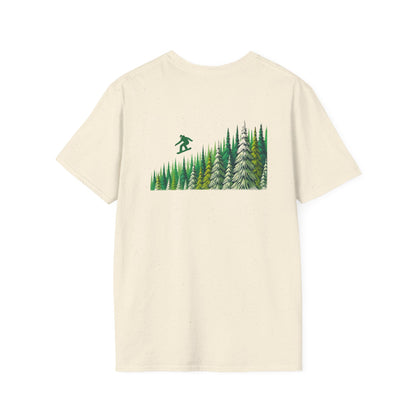 Snowboarder Over Treeline T-Shirt