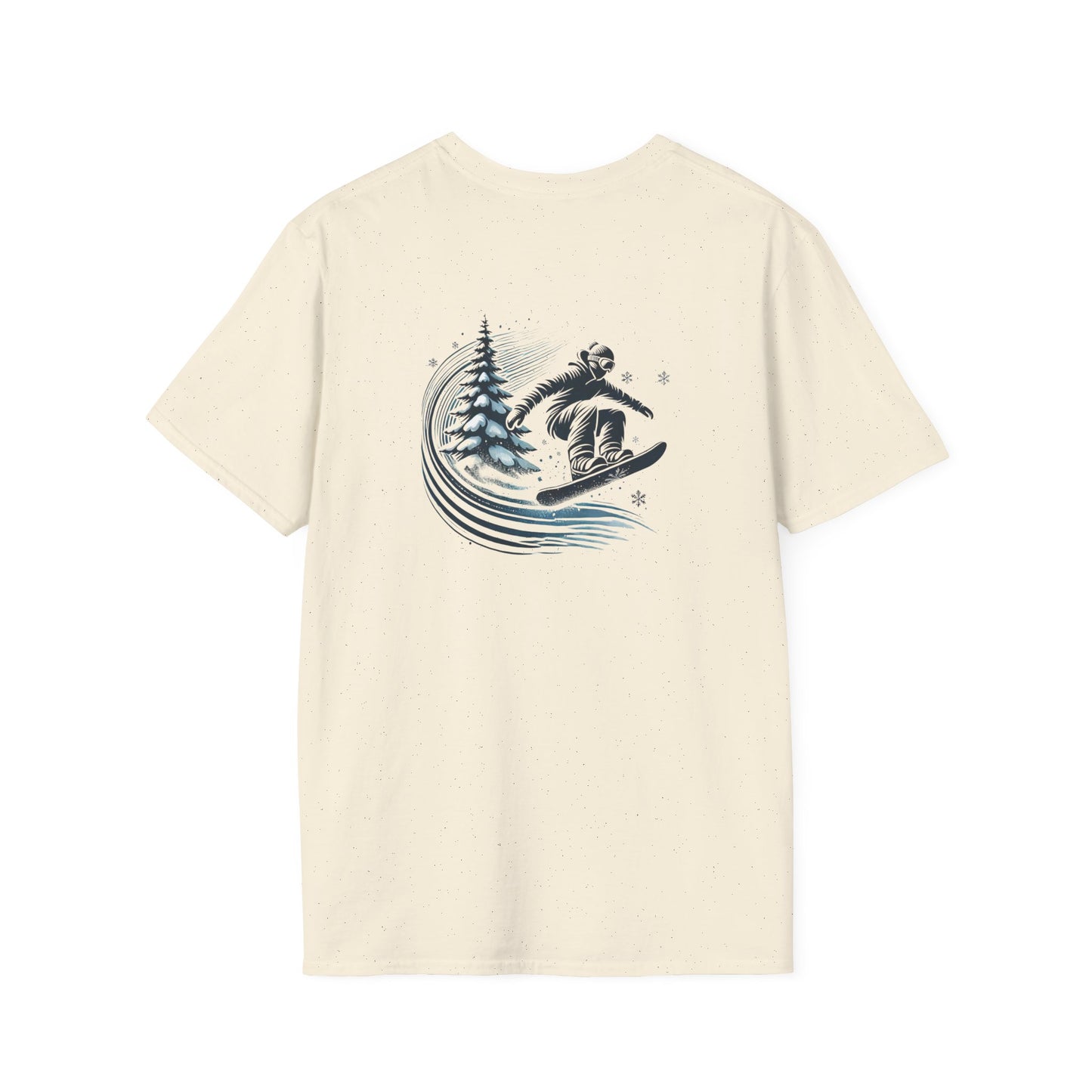 Snowboarding Carving Around Tree