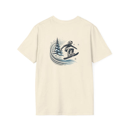 Snowboarding Carving Around Tree