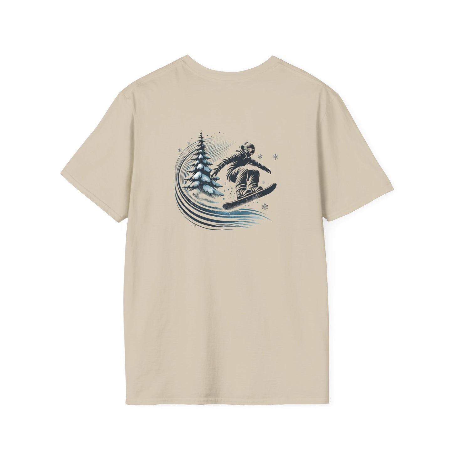 Snowboarding Carving Around Tree