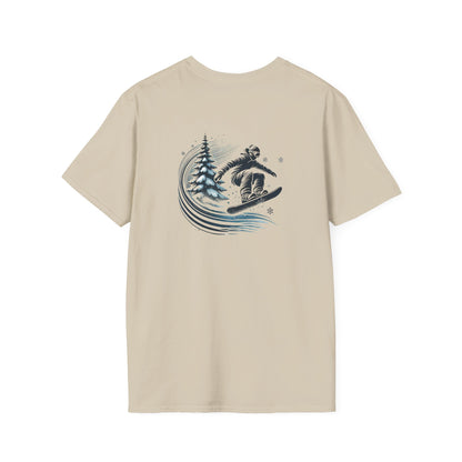 Snowboarding Carving Around Tree