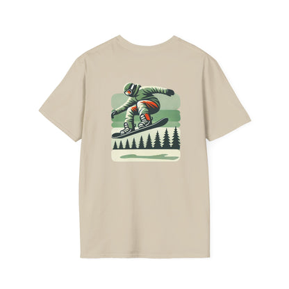 Snowboarder Tree Jump Softstyle T-Shirt