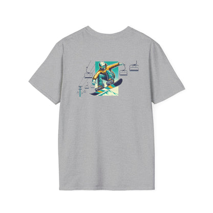 Snowboarder T-Shirt - Yellow and Blue Jacket Design