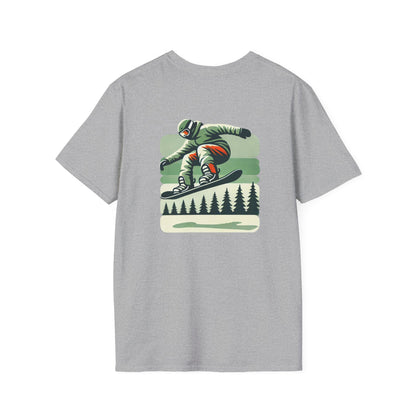 Snowboarder Tree Jump Softstyle T-Shirt