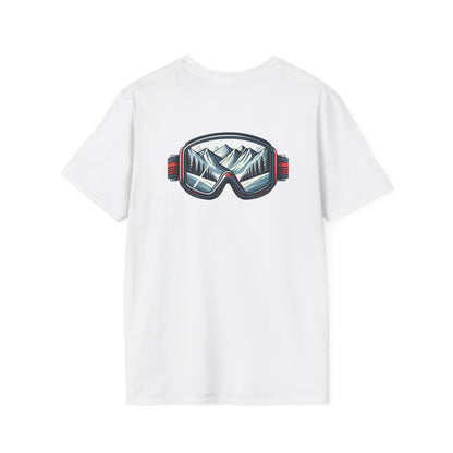 Blue and Red Snowboarding Goggles