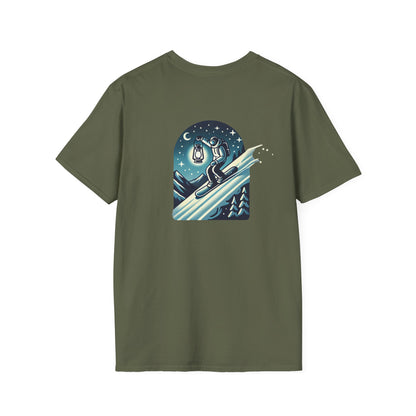 Snowboarder with Lantern