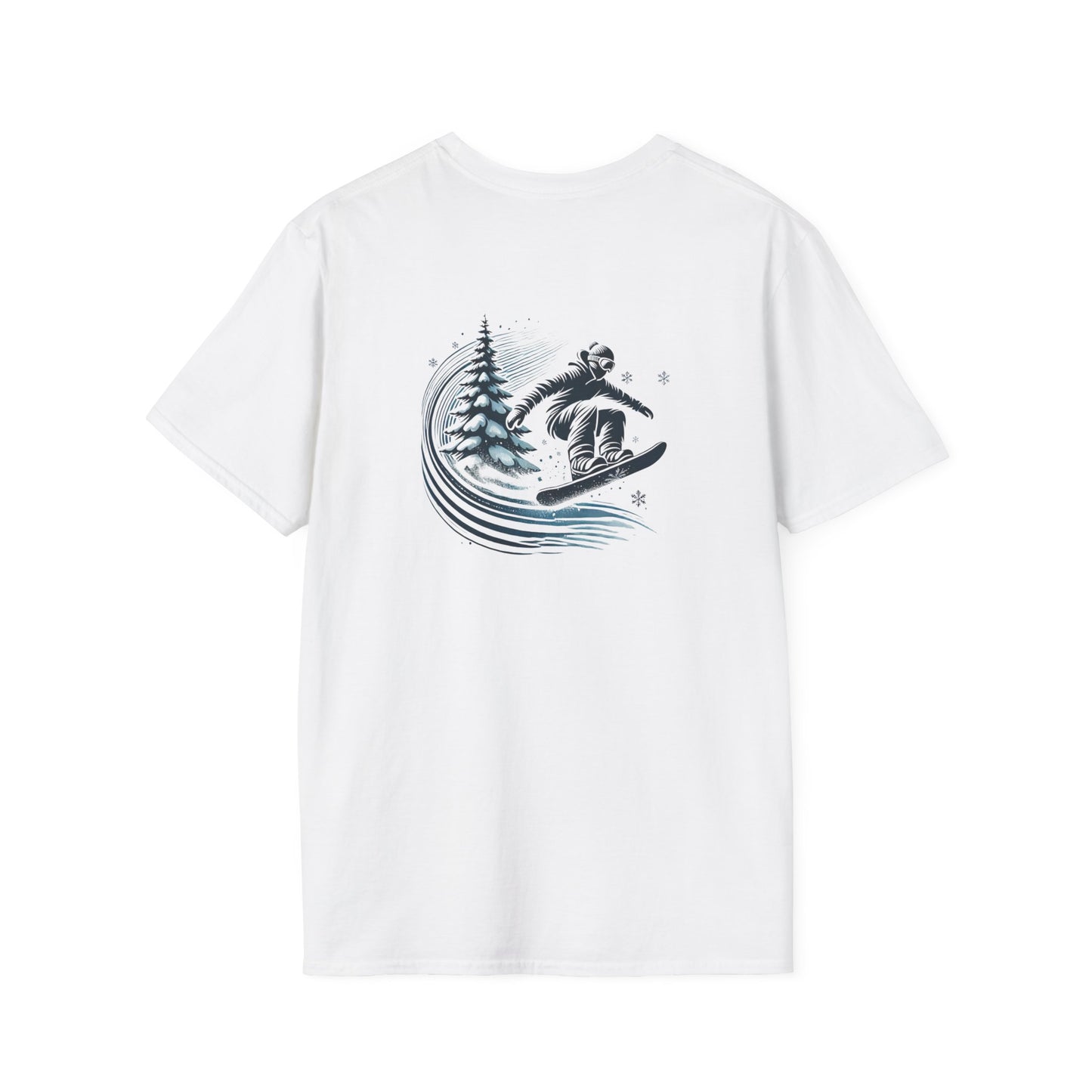 Snowboarding Carving Around Tree