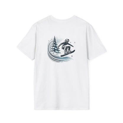 Snowboarding Carving Around Tree