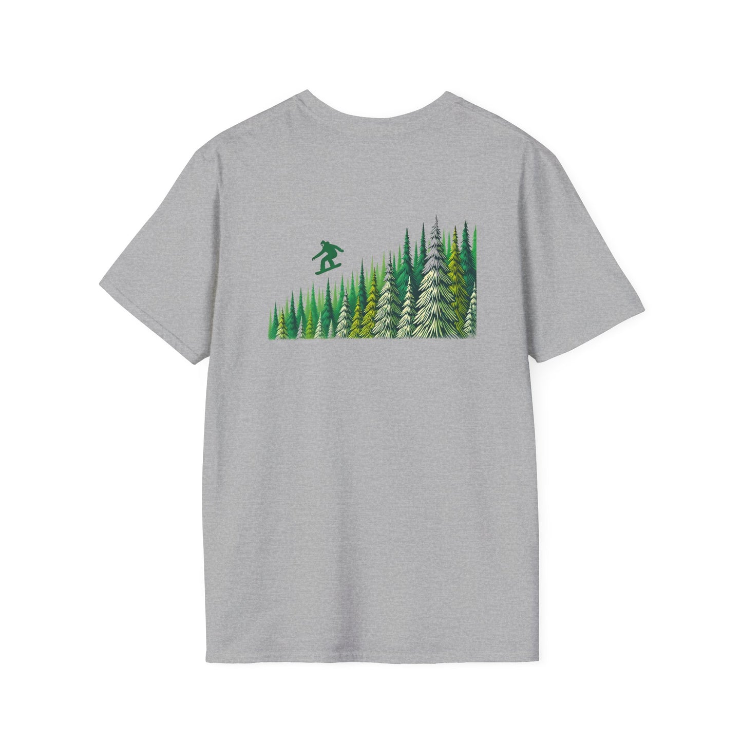 Snowboarder Over Treeline T-Shirt