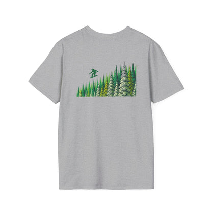 Snowboarder Over Treeline T-Shirt