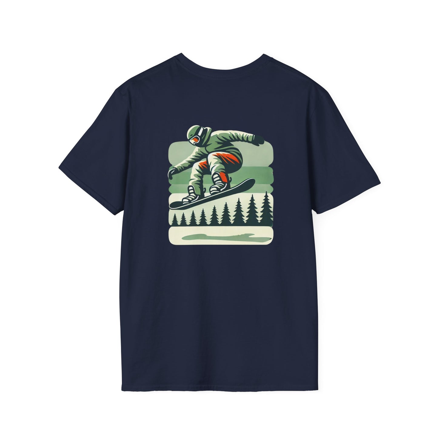 Snowboarder Tree Jump Softstyle T-Shirt