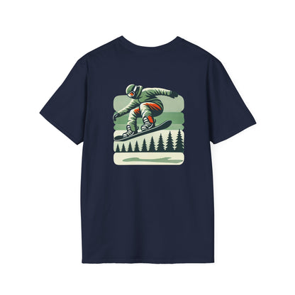 Snowboarder Tree Jump Softstyle T-Shirt
