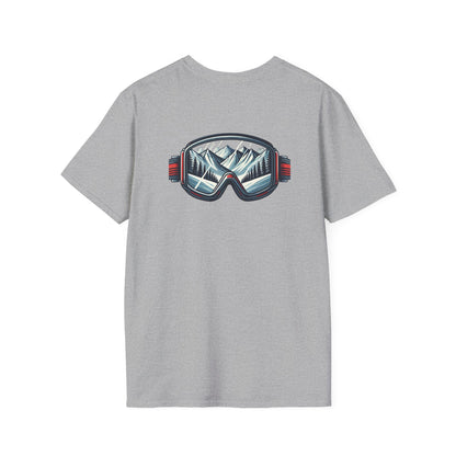 Blue and Red Snowboarding Goggles