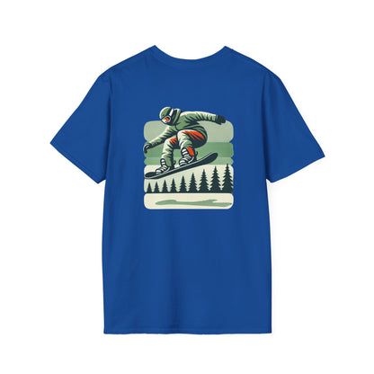 Snowboarder Tree Jump Softstyle T-Shirt