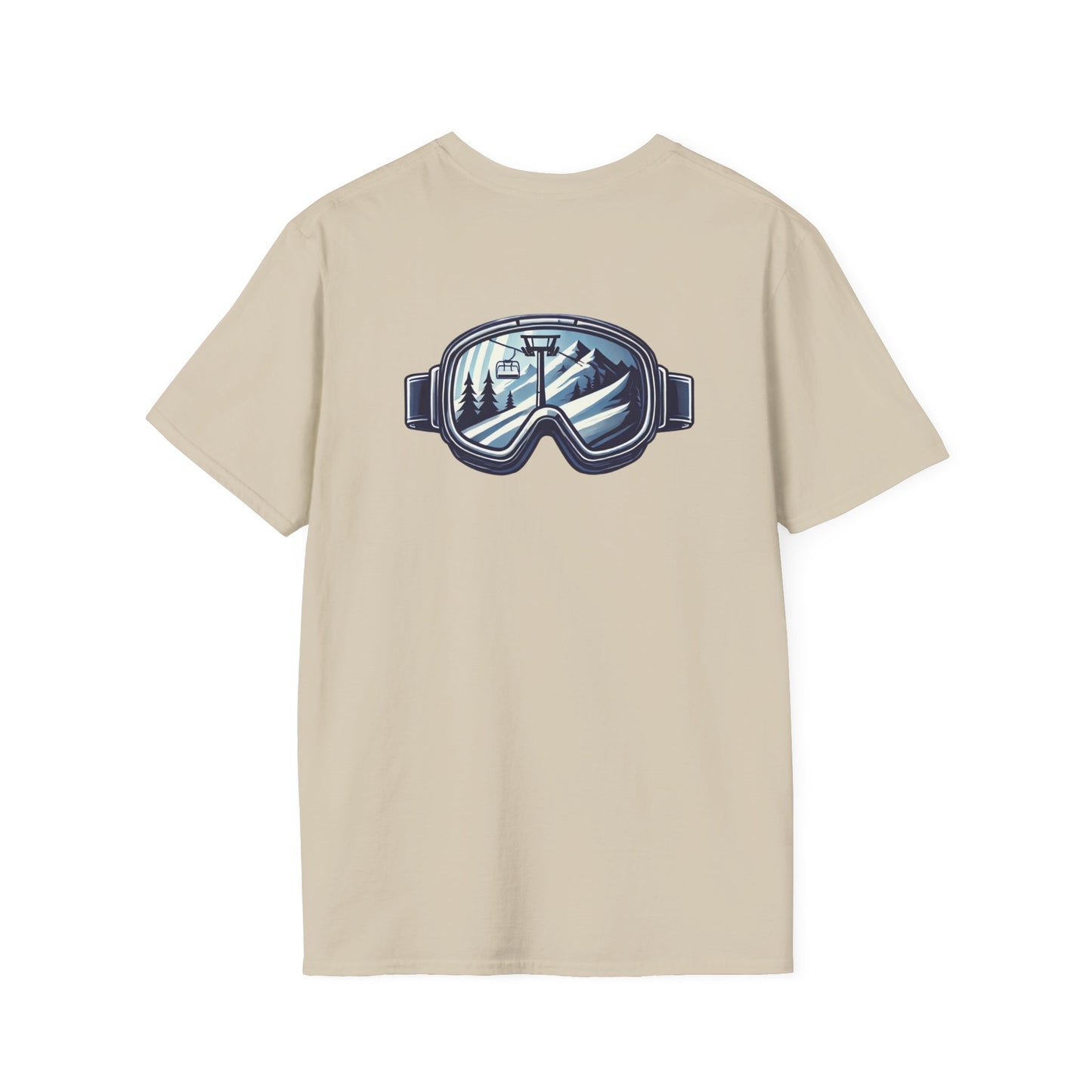 Blue and White Snowboarding Goggles