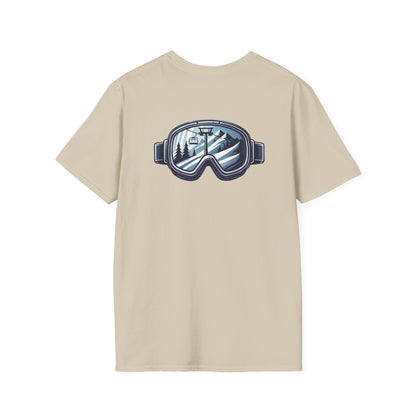 Blue and White Snowboarding Goggles